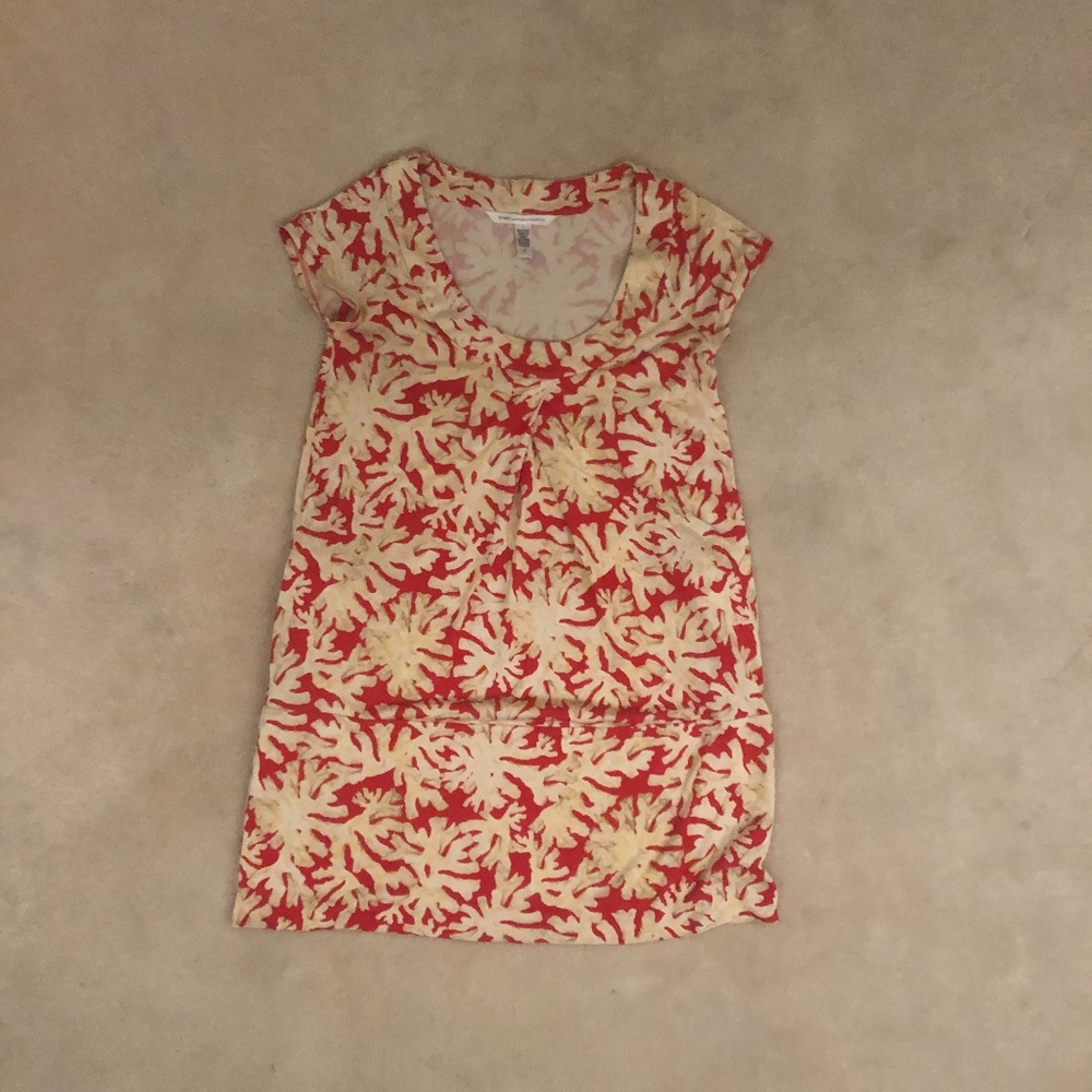 Diane Von Furstenberg Silk Flowery Mini Dress